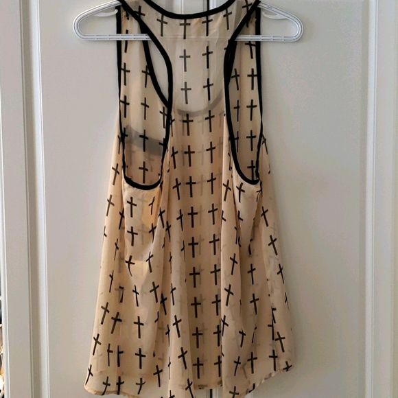 Sheer Flowy Racerback Tank - Picture 3 of 4